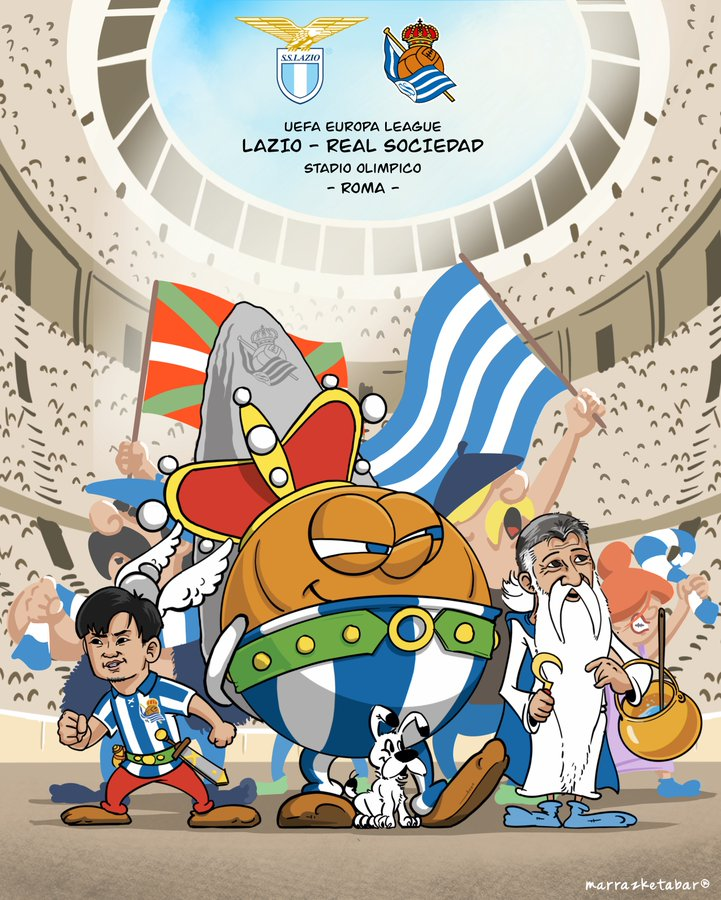 Enrique Gílmas 🇪🇺 (@henryot96) on Twitter photo Tintín y Astérix en una misma temporada. Carteles históricos para enmarcar en casa 🤍💙 <a href="/marrazketabar/">marrazketabar</a> 👏 #RealSociedad Tintín y Astérix en una misma temporada. Carteles históricos para enmarcar en casa 🤍💙 <a href="/marrazketabar/">marrazketabar</a> 👏 #RealSociedad