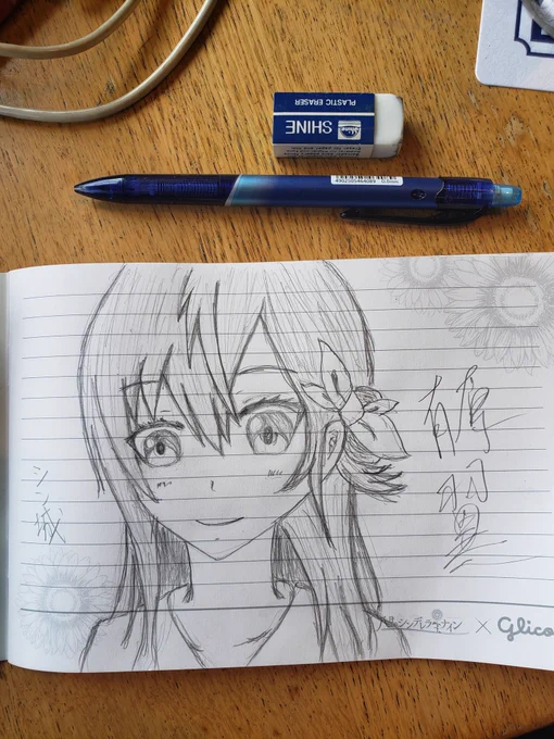 ハチナイに絵の描き方教えてもらいました。頑張ってシャーペンで模写してから5年くらいたちますか絵なんて描いたことなかったけど、少しずつ描いてちょっとずつ描けるようになりました。 