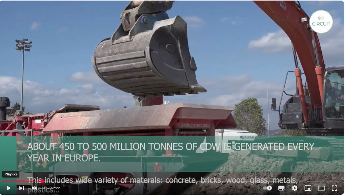 CIRCUIT project (@projectcircuit) on Twitter photo ๐ The CIRCUIT Project is turning construction waste into #innovation! By using recycled concrete & waste bio ash for a new bridge, weโre reducing waste & energy use.
Check out the video to see this sustainable solution in action! ๐ฅ
youtube.com/watch?v=yhHWzRโฆ ๐ The CIRCUIT Project is turning construction waste into #innovation! By using recycled concrete & waste bio ash for a new bridge, weโre reducing waste & energy use.
Check out the video to see this sustainable solution in action! ๐ฅ
youtube.com/watch?v=yhHWzRโฆ
