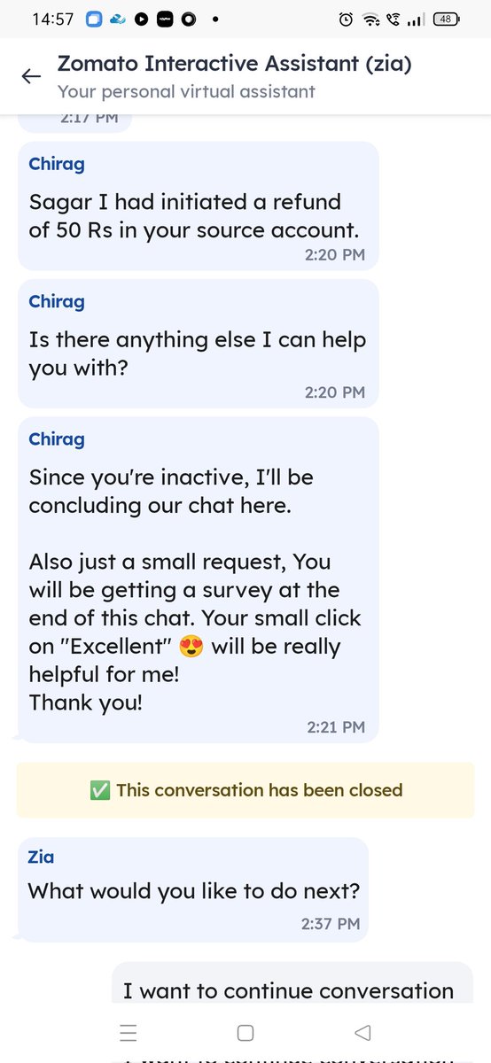 sagarpansari's tweet photo. @zomatocare @zomato 
Zomato customer care frode 25/- already account amount said this is refund missing item I said to sent me I awaiting but not possible and 25 only refund and after not any response. https://t.co/8FBW8orzvQ