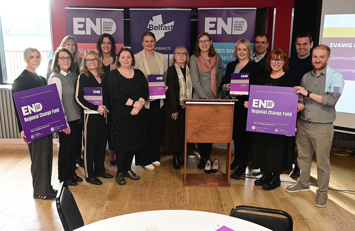 The First Minister and deputy First Minister have announced a £1.2m regional investment in a Change Fund to tackle violence against women and girls. 
The Executive Office is partnering with Belfast City Council to deliver the fund which will see eight EVAWG expert organisations