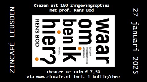 Maandagavond gebeurt het in Leusden! #zinin #zingeving aanmelden via zincafe.nl