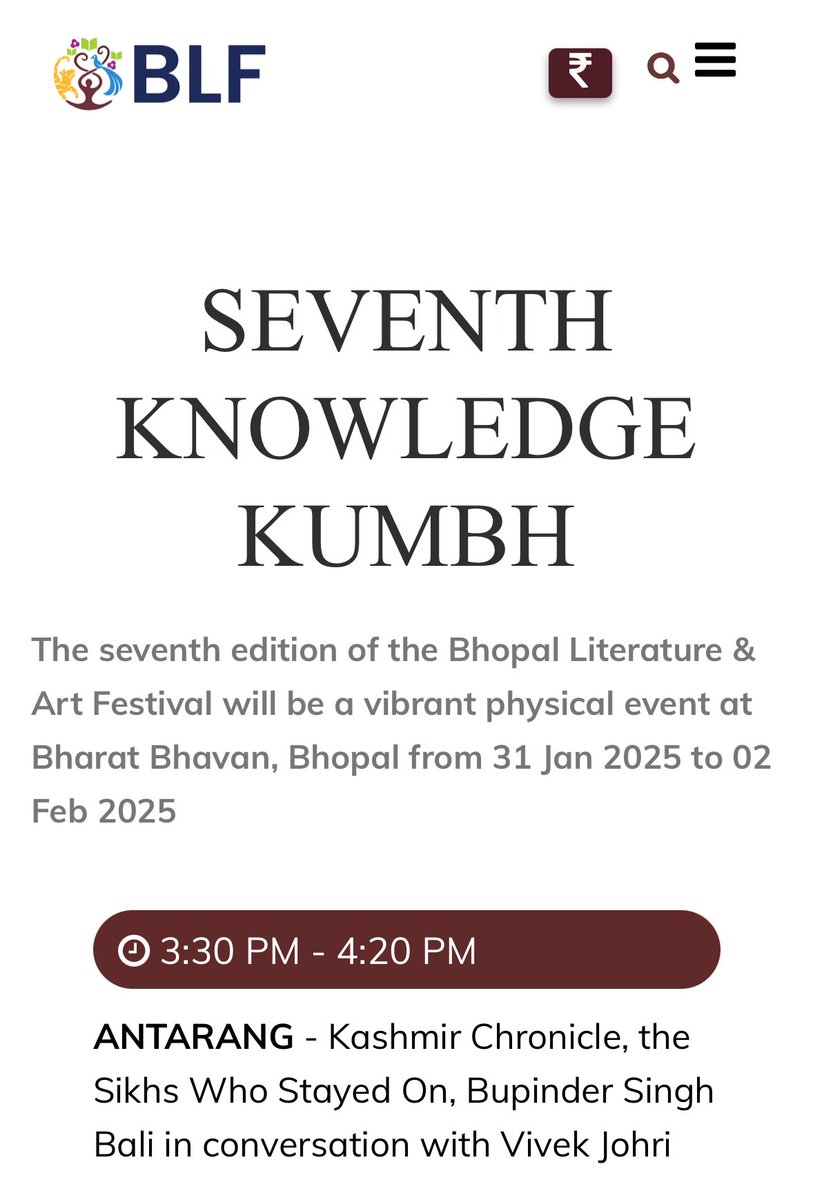Will be at #bhopalliteraturefest speaking about my book, #Kashmir and #Sikhs on 31st Jan.

#litfest #writer #book