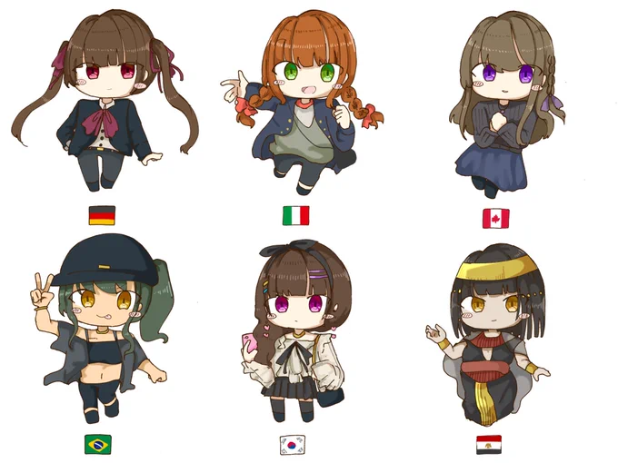 #国擬人化自デザ!現代風なデザインにしてみました#擬人化しちゃおう ←のタグつきで描いてくだされば爆速で見に行きますのでぜひ!!!( 