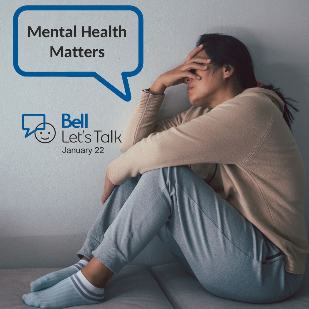 It’s #BellLetsTalk Day!

Today, let’s remind ourselves and others:

-It’s okay to not be okay
-A small conversation can make a big impact
-You are not alone

Let’s break the stigma around mental health and reach out to someone who might need support.

#LetsCreateRealChange