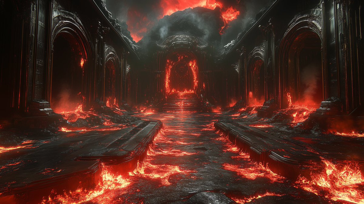 cxhisok's tweet image. Lava Sanctuary
Where fire dances with shadows. #Hellscape #Gothic #Dark #Apocalypse