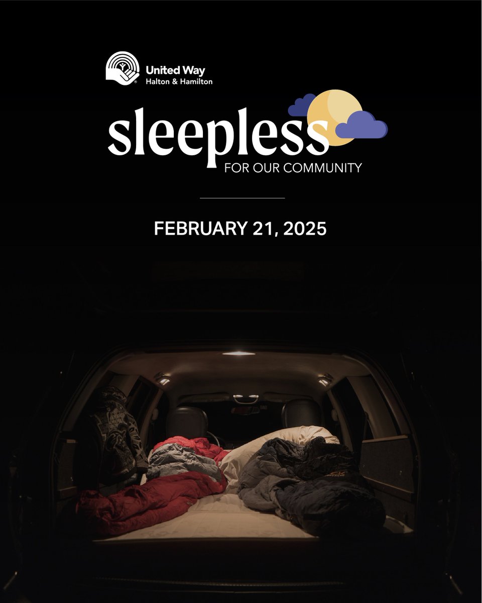 Too many families in Halton &amp; Hamilton face hunger and housing instability daily. 💔

On Feb 21, join Sleepless For Our Community. One night in a car can drive big change.

Learn more in Brad Park’s blog: uwhh.ca/news/sleepless… 

#UnitedinACTION #Sleepless