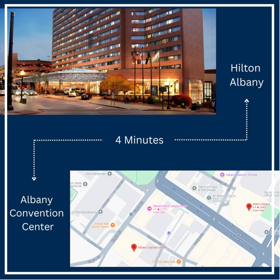 Haven’t booked your room yet for the Albany Chef’s Food &amp; Wine Festival, don’t forget to book with us today! Only a short 4-minute walk from the Albany Capital Center. 🍷 🍽️ #downtownalbany #Hiltonalbany #downtownbid #Albanyfoodandwinefestival