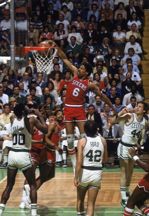 Julius Dr J Erving (@juliuserving) on Twitter photo Throwback to the NBA Playoffs dunking on the Boston Celtics at the Boston Garden. <a href="/sixers/">Philadelphia 76ers</a>
Photo by Heinz Kluetmeier / Sports Illustrated / Getty Images Throwback to the NBA Playoffs dunking on the Boston Celtics at the Boston Garden. <a href="/sixers/">Philadelphia 76ers</a>
Photo by Heinz Kluetmeier / Sports Illustrated / Getty Images