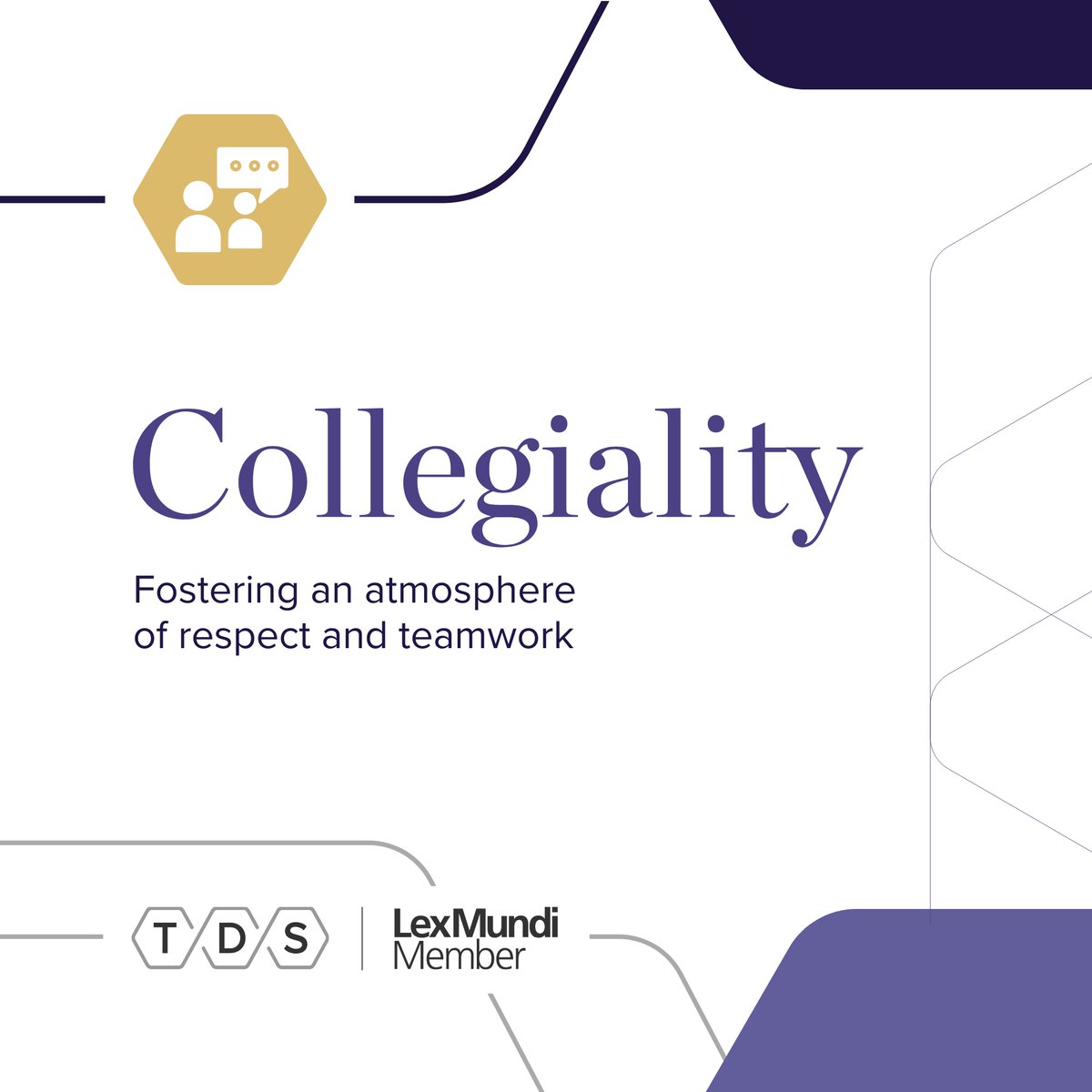 At TDS, we want to work in an atmosphere of collegiality and are committed to promoting a respectful work environment.
 
Learn more about our work environment at tdslaw.com/about.
 
#TDSLaw #LawFirm #Lawyers