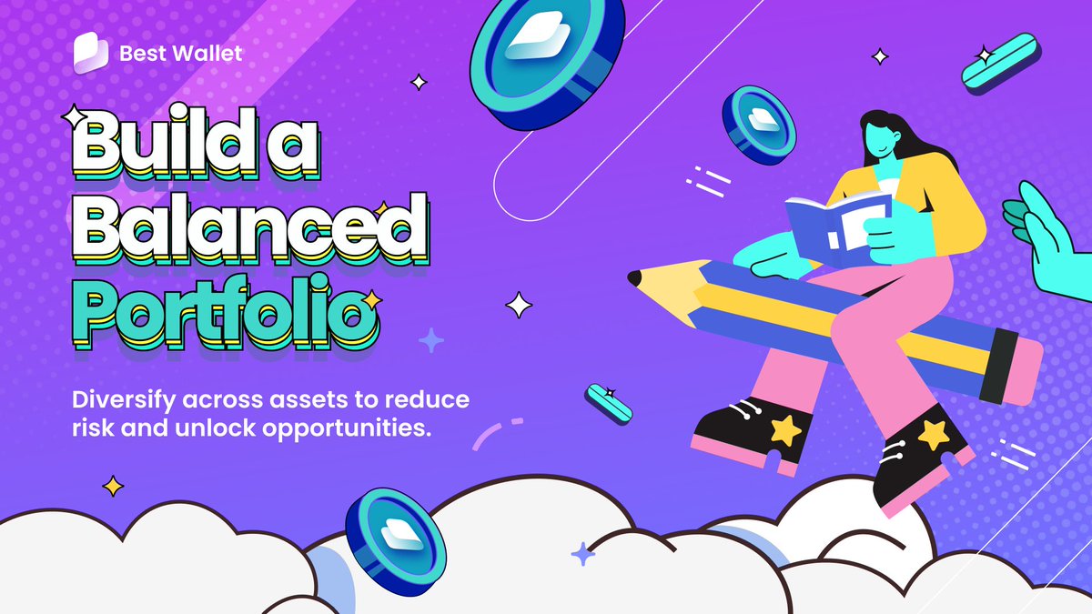 BestWalletHQ's tweet image. Diversity is key to a strong crypto portfolio. 💎 

Instead of putting all your funds into one asset, spread them across:

1️⃣ Different blockchains (ETH, BNB, Polygon, etc.).
2️⃣ Token types (utility tokens, stablecoins).
3️⃣ Sectors (DeFi, gaming, Layer 1s).

This reduces risk and…