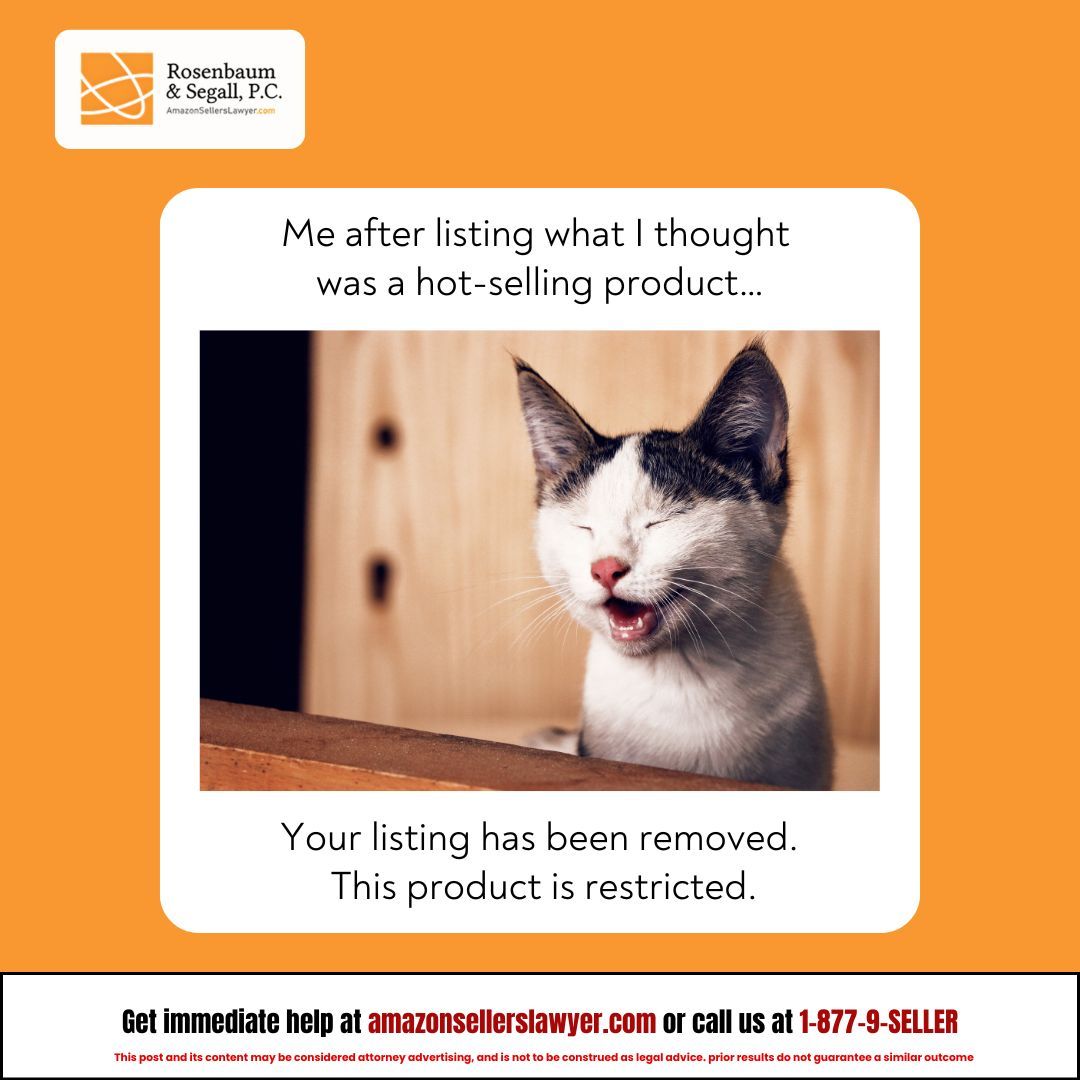 AmazonSellerLaw's tweet image. How to Handle Amazon Restricted Products and Avoid Listing Suspension

👉 Need help with restricted product issues? Visit amazonsellerslawyer.com or call 1-877-9-SELLER for support.

#AmazonSellerHelp #RestrictedProducts #AmazonPolicyViolations #SellerSupport #EcommerceSolutions