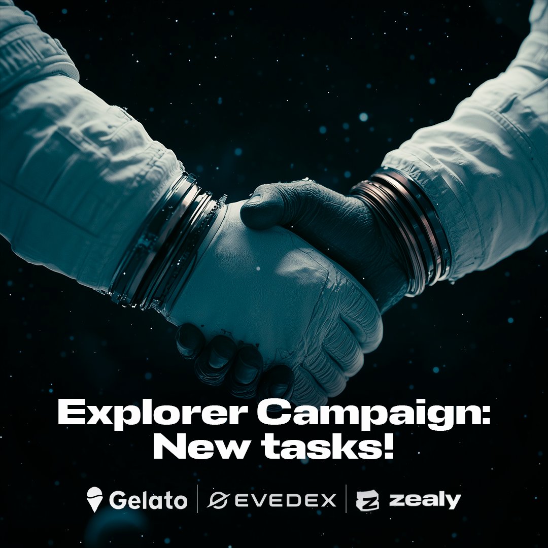 Explorer Campaign: New Tasks! 🎉

Join fresh ecosystem quests and challenges from <a href="/gelatonetwork/">Gelato</a>, now live in our prize campaign!

zealy.io/cw/evedex/invi…

🔥 Prize Pool: 5,000 USDT for the Top 50! 
🎁 Top 3 traders win Ledger wallets!

Time’s ticking!