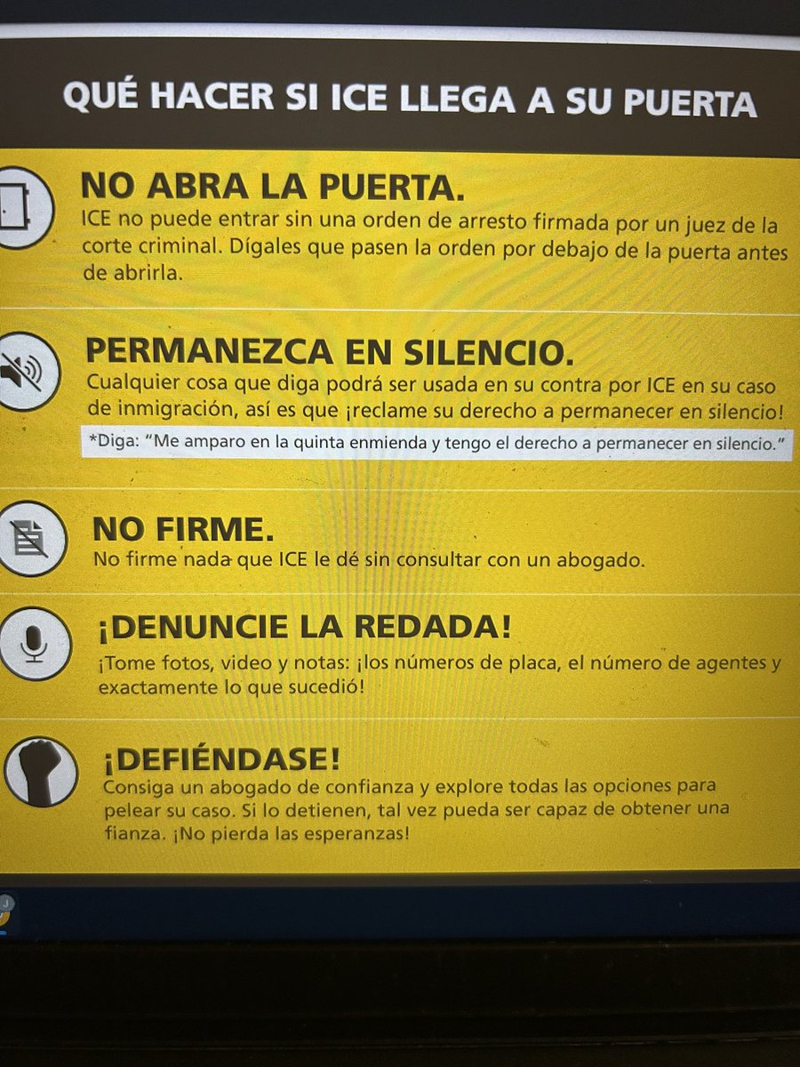 En la escuela pública de mi barrio de Nueva York (que acoge a inmigrantes latinos) han distribuido estos consejos para protegerse de las redadas de Trump