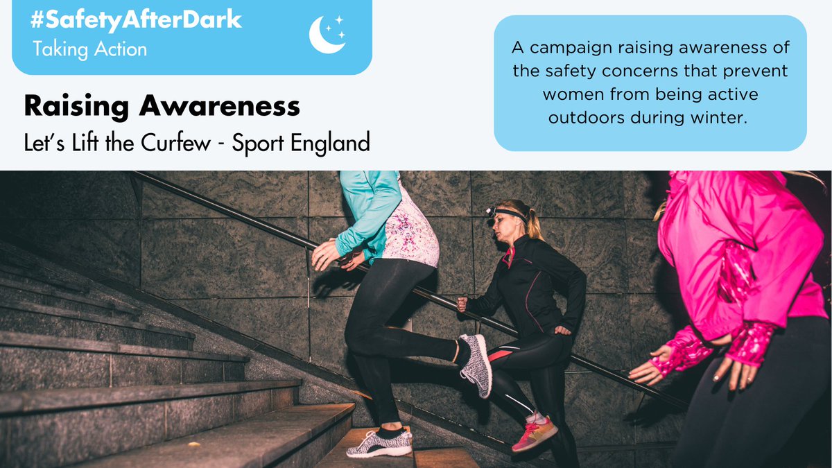 Cross River Partnership (@crossriverpship) on Twitter photo 🌙 Safety After Dark
72% of women in the UK change their outdoor activity routines in winter. The Let’s Lift the Curfew movement by <a href="/ThisGirlCanUK/">This Girl Can</a> organised more than 100 local runs to tackle the issue. 🏃♀️
Be inspired - campaigns like these can drive change! #JustStreets 🌙 Safety After Dark
72% of women in the UK change their outdoor activity routines in winter. The Let’s Lift the Curfew movement by <a href="/ThisGirlCanUK/">This Girl Can</a> organised more than 100 local runs to tackle the issue. 🏃♀️
Be inspired - campaigns like these can drive change! #JustStreets