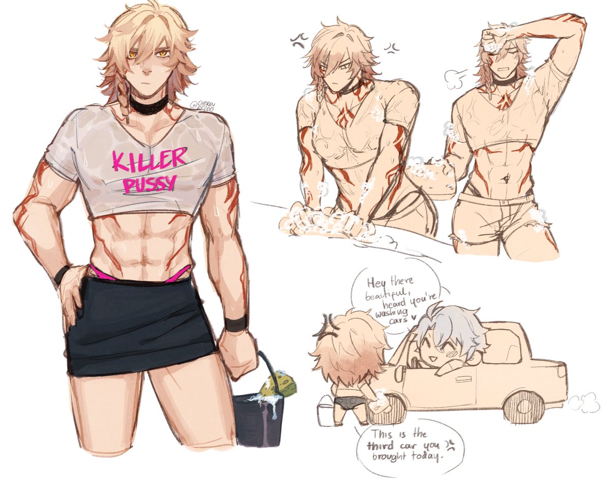 car washing services au 🧼🧽
phainon generously took the car of every person he knows to get it washed, i wonder why 🫢
#Mydei #phaidei #厄敌