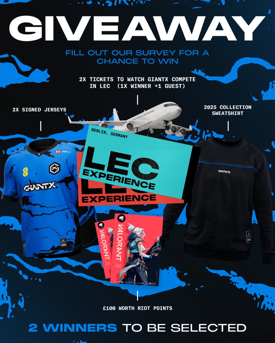 🚨SURVEY GIVEAWAY REMINDER🚨

There is still time to enter our survey giveaway with these amazing prices up for grabs:

✈️ - VIP LEC Experience for 2 (Flights, tickets + accommodation included) + 2x LEC jerseys
🪙 - £100 worth of RIOT POINTS
👕 - x 2 Winners of 2025 Collection