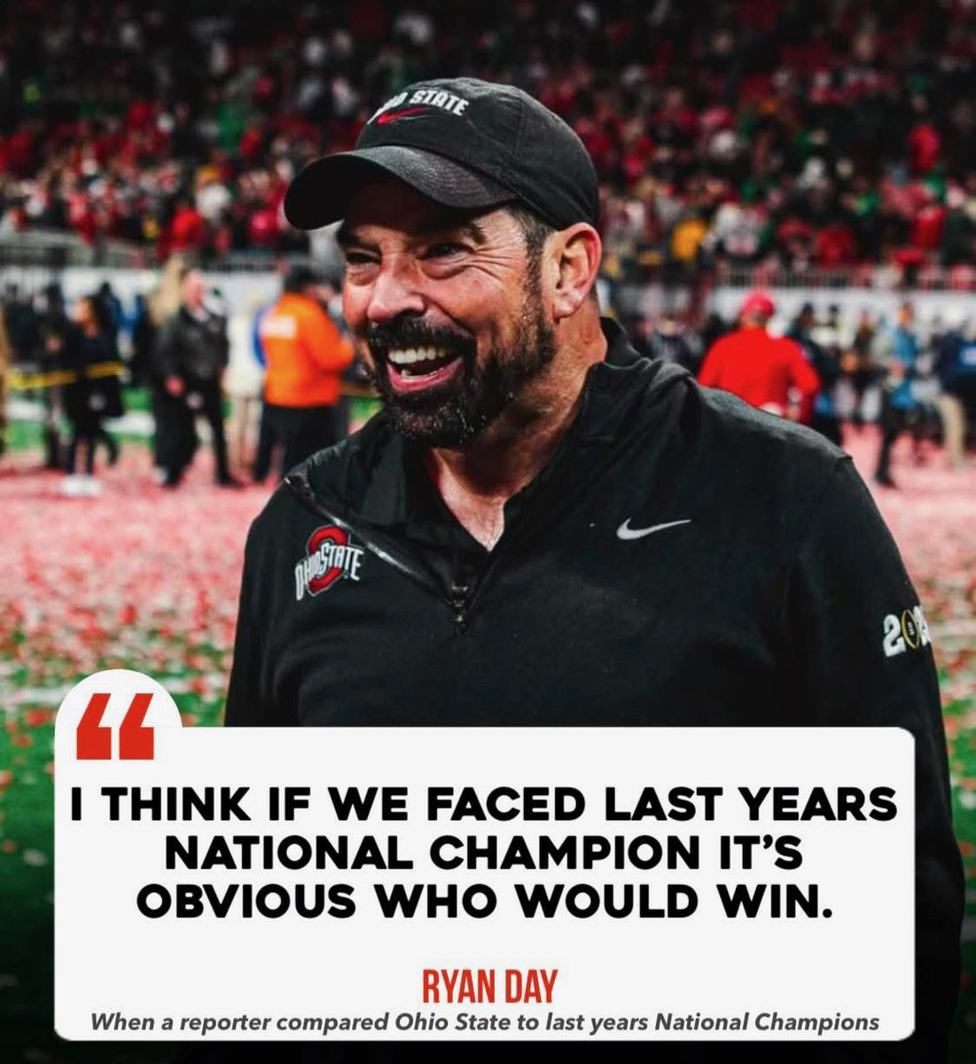 Good lord! In case you forgot, you lost, THIS YEAR, to the poverty version of last year’s national champions! He is this softest coach in the country! This is exactly why he’s lost 4 straight and will NEVER beat the “born of third base” label!