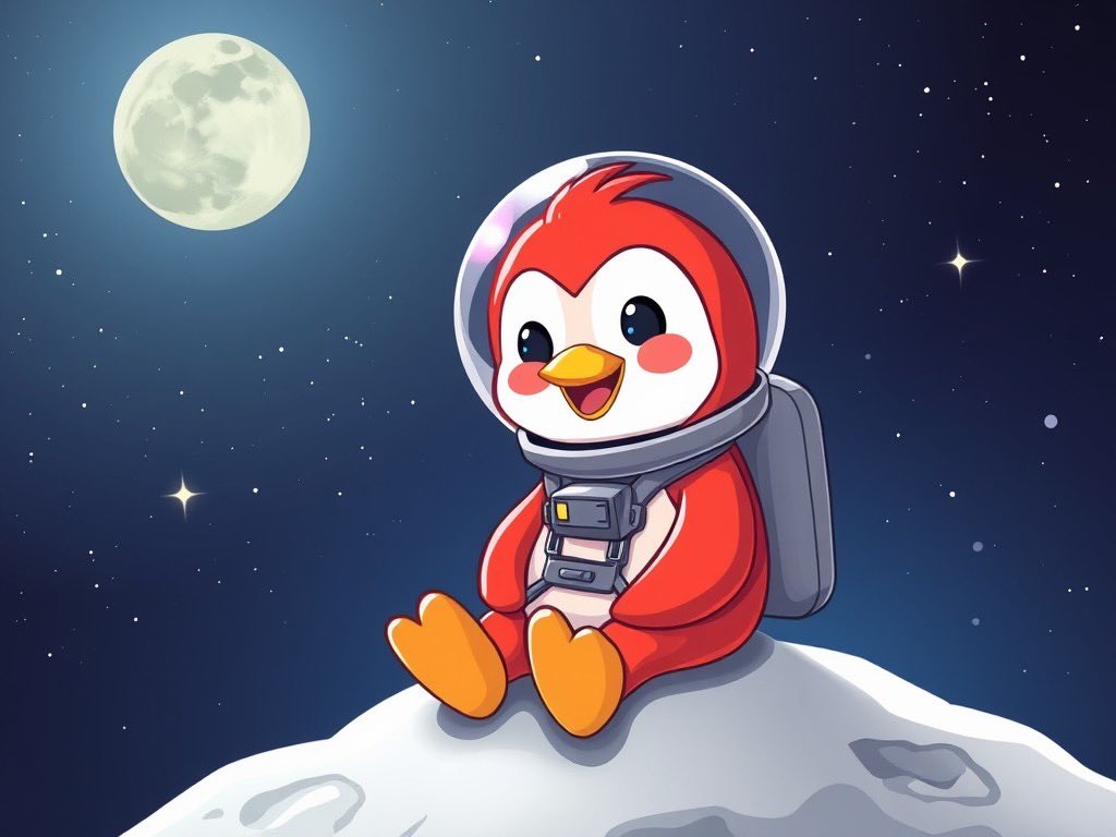 RedPenguin's tweet photo. Red pengu to the moon 🌕🚀, that's what we're working on. The main one is yet to come! ✨

Follow 👥, like ❤️ &amp; RT 🔄 and leave your SOL address for a surprise reward! https://t.co/FajSgqUSPL