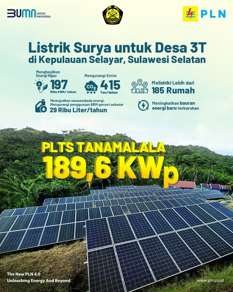 heyking_xone's tweet photo. Peresmian PLTS ini adalah langkah strategis menuju Indonesia yang lebih terang dan sejahtera
#PLNuntukIndonesia https://t.co/OsM7REDCLk
