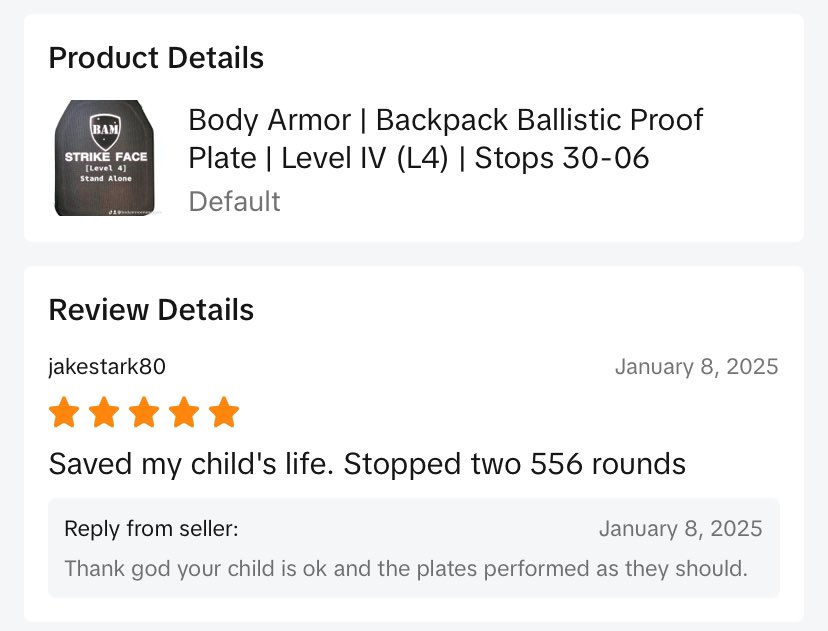 BodyArmorMega's tweet image. Solid review!