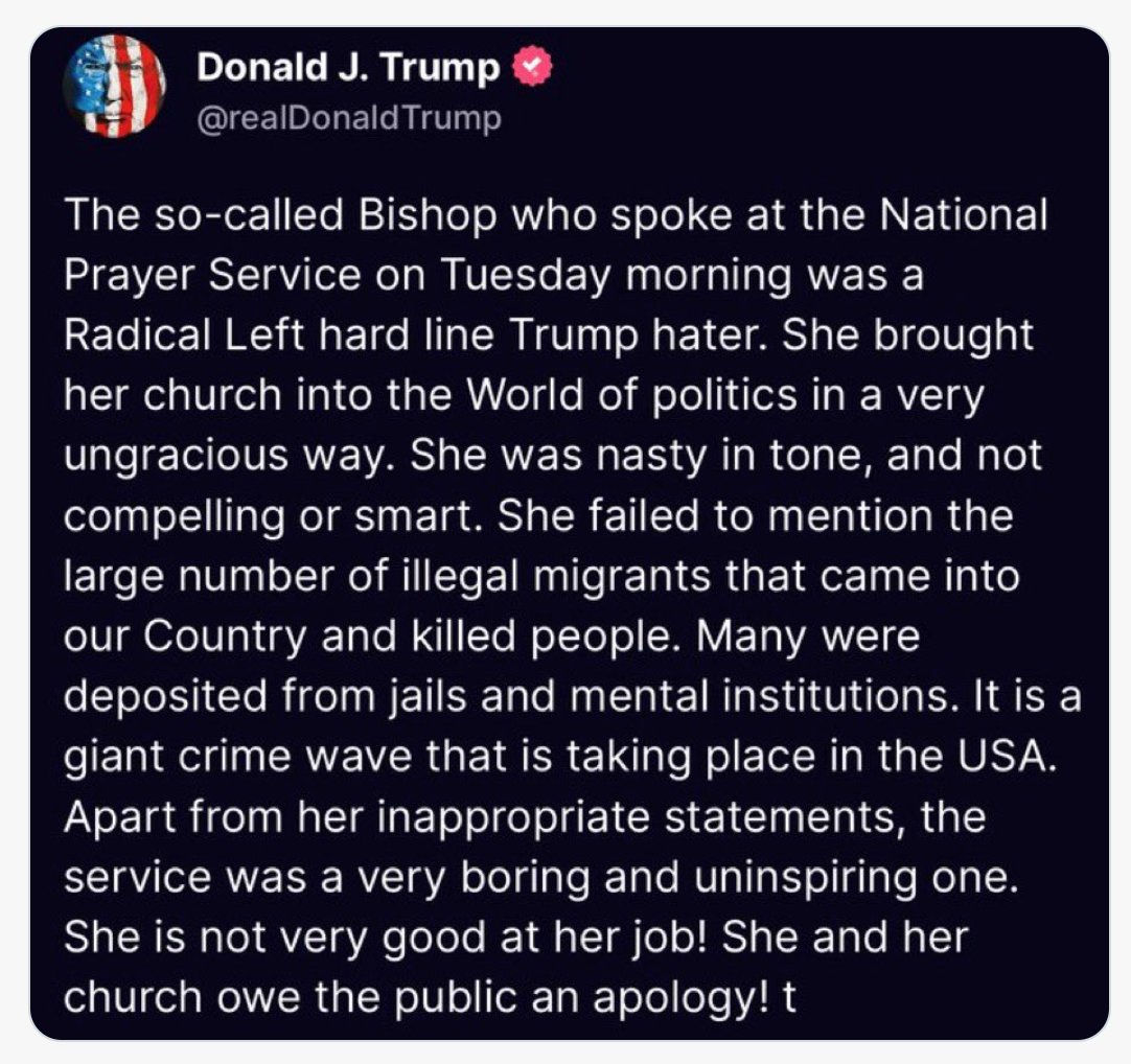 Christians who voted for him,

You should be ashamed of yourselves.

Of course, if you were capable of shame, you'd never have voted for him.