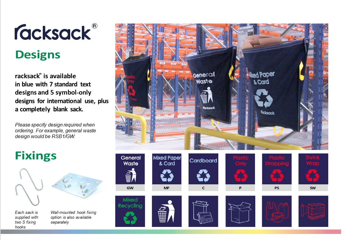 Advancedh's tweet image. Take a look at some of the new products we can offer!
Racksack complies with legal requirements when it comes to general waste and recycling and helps to reduce landfill waste. These come in a variety of sizes to meet your requirements
Enhance your warehouse now! 0880 345 7088