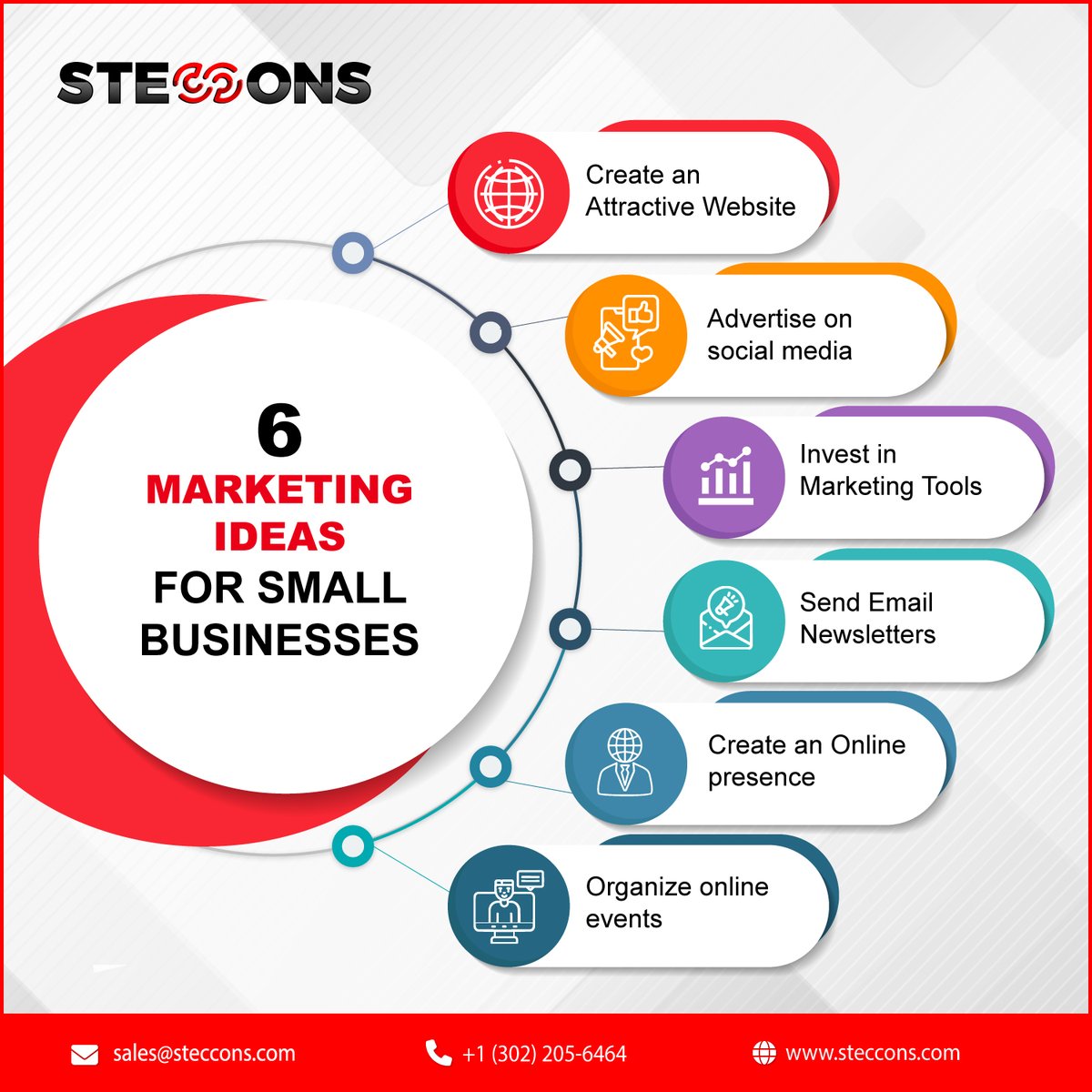 StecconsTech's tweet image. 6 Powerful Marketing Ideas to Elevate Your Small Business with @StecconsTech

Discover game changing strategies to grow your #smallbusiness. From creating a stunning #Website  and leveraging #socialmedia #Ads to using cutting-edge #marketingtools.
