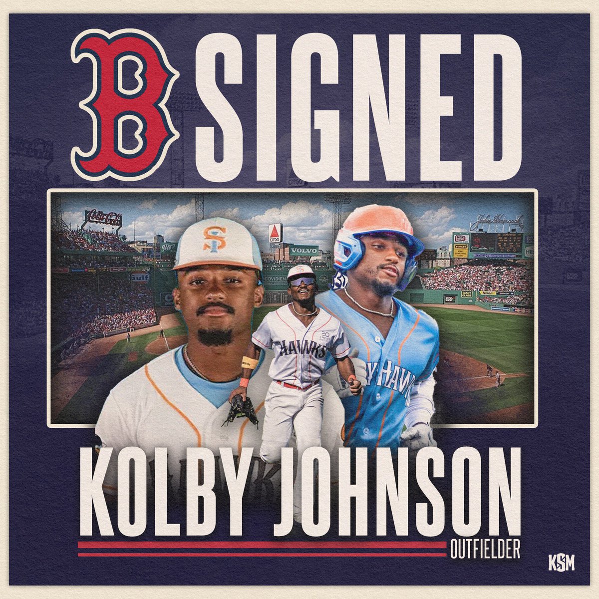Congrats to <a href="/kolbyjohnson5/">Kolby 〽️yles Johnson</a> on signing with the Red Sox Organization! #KSM