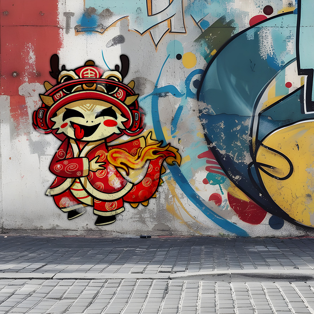 _FuCoin's tweet image. What could a dragon on the wall mean? 🧧