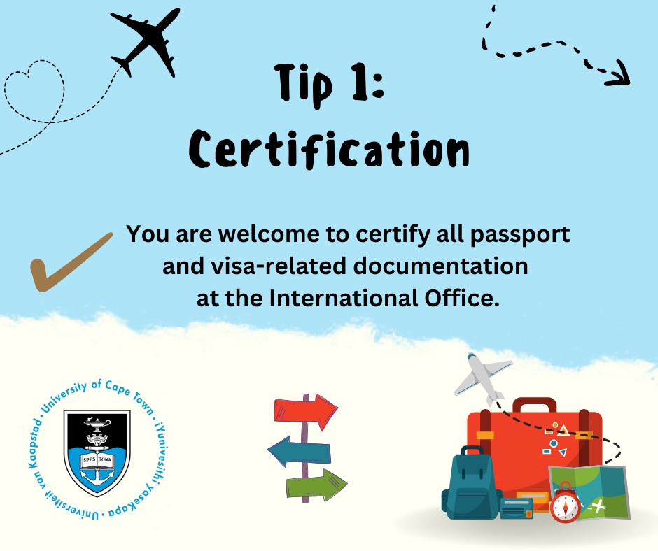 UCTGlobal's tweet photo. Avoid delays! Ensure your passport bio page & visa are certified before pre-registration. You can certify at the International Office, Masingene, Level 3, UCT Middle Campus: MonโThurs: 08:30โ16:30 | Fri: 08:30โ16:00.
Stay ahead! #UCTInternational #Certified #PreReg https://t.co/fcYk0iBqwD