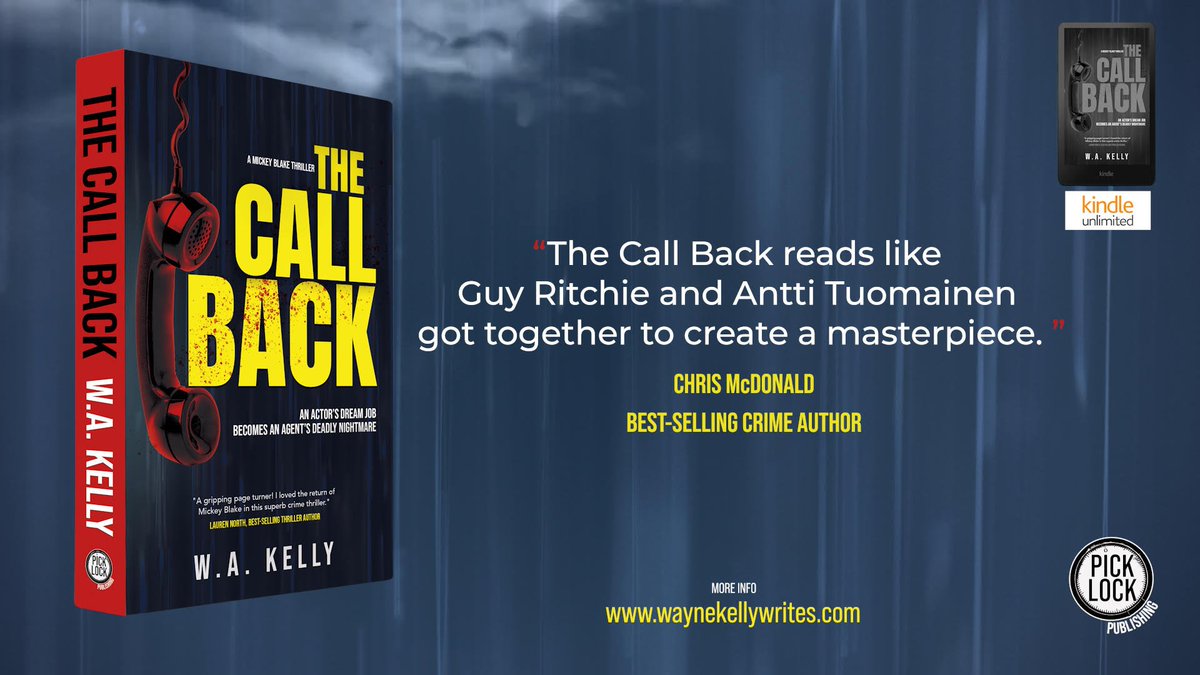 I loved <a href="/MrKelly2u/">WA Kelly</a>'s latest book The Call Back. It's dark and crimey, but also very funny. It's published today, and you should grab it and retreat to the nearest comfy chair... You're gonna be there for a while!