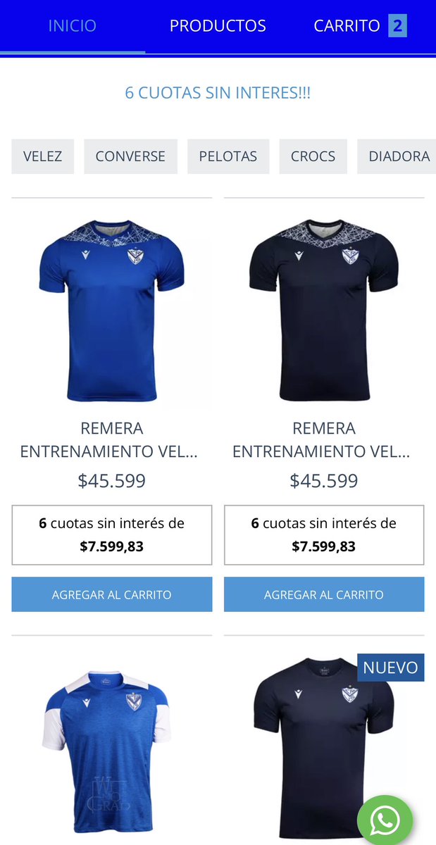 Ya podes comprar toda la indumentaria macron  de velez en <a href="/winograd_velez/">Winograd Deportes</a> , tenes 6 cuotas sin interes y si usas el codigo ENERO2025 tenes mas descuentos… aprovecha!! 

winograd-deportes.com.ar