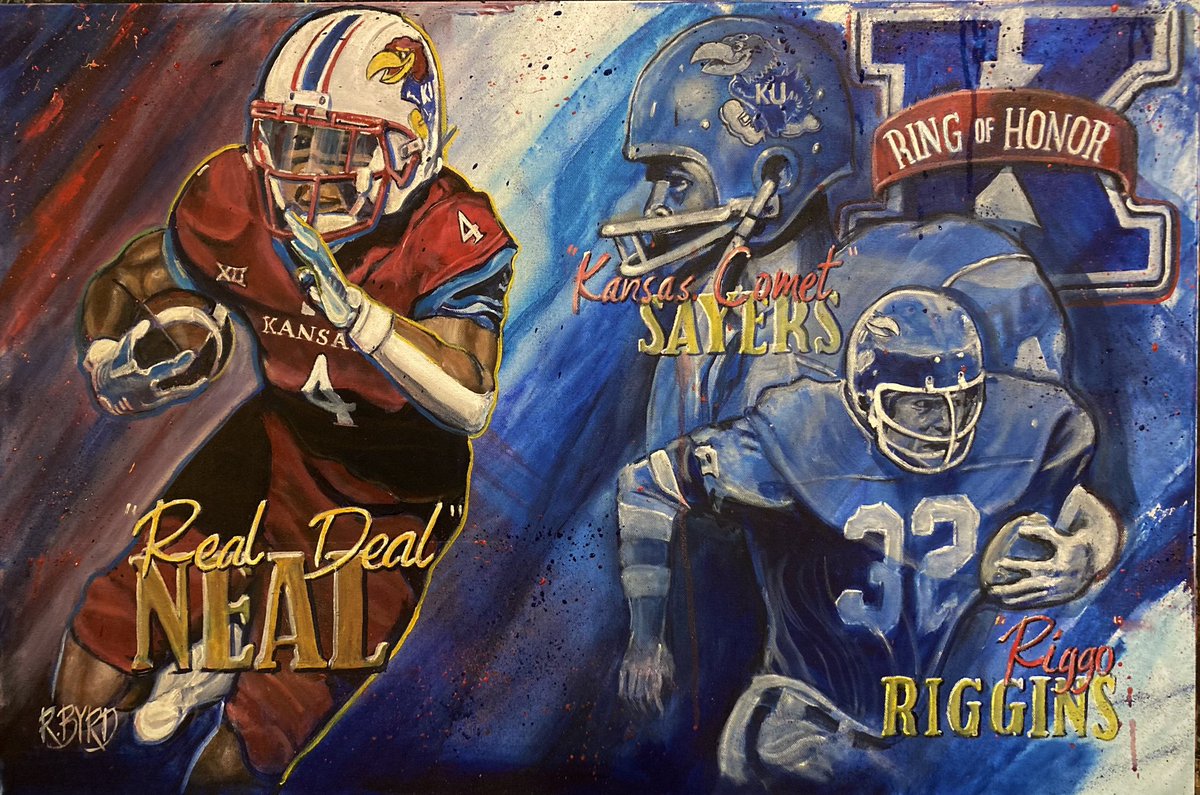 michael87308558's tweet photo. @DevNealBurner4 @Dev_Neal23 I’m an alum and a big fan of yours.
Check out this recent painting I completed.  It’s available.  Let me know if there is any interest.
Thanks Rock Chalk.
Rick https://t.co/j6vFc3LIYL