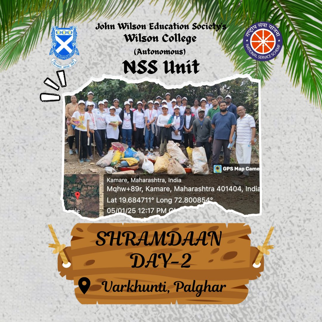 nss_unit_wilson's tweet photo. On 5th Jan 2025, NSS volunteers of Wilson College conducted a Shramdaan activity at Dongripada, segregating plastic waste for proper disposal and promoting environmental conservation. ๐ชโจ
#NSS #Shramdaan #SwachhBharat #EnvironmentAwareness #CommunityService #CleanerGreenerFuture https://t.co/IkWuuXIMtv
