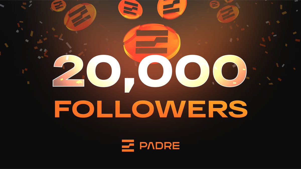 TradingTerminal's tweet photo. 20,000 Followers! 🎉

#Padre family keeps growing – we’ve hit an incredible milestone: 20K followers on X! From day one, your support, memes, and energy have been unmatched. Together, we’re building something legendary. Reminder: 2025 is the year of Padre. 🔥

To celebrate, we’re giving back:
$PADRE RAFFLE – Win 3x 500 $PADRE!

How to join the #raffle❓
1⃣ Like this post
2⃣ Follow @tradingterminal
3⃣ Retweet and comment tagging a friend who needs to know about Padre!

Here’s to the next 20K and beyond. 😎 Let’s grow the Padre family together!