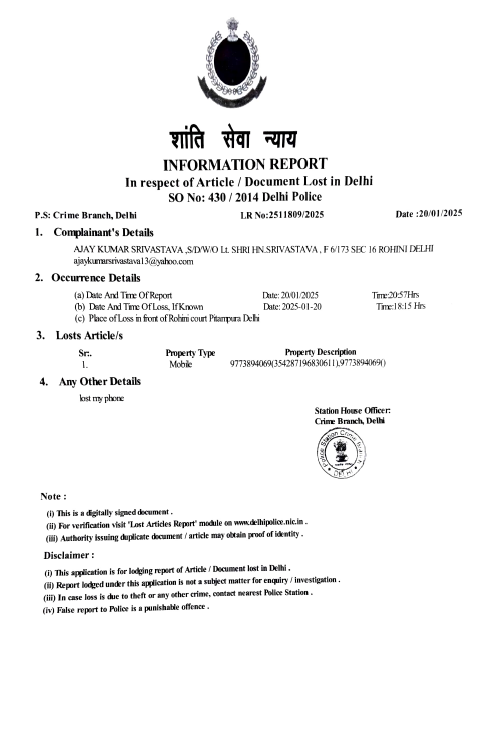 Akansha53545263's tweet image. @DelhiPolice @CyPAD_Delhi @CyberHelpline @DCP_IFSO @DCP_NorthWest @DcpNorthDelhi @CPDelhi @CMODelhi  @BJP4Delhi 
 I hope you will acknowledge this issue and provide an update on the progress of the investigation. I have attached FIR copy and the whole incident.