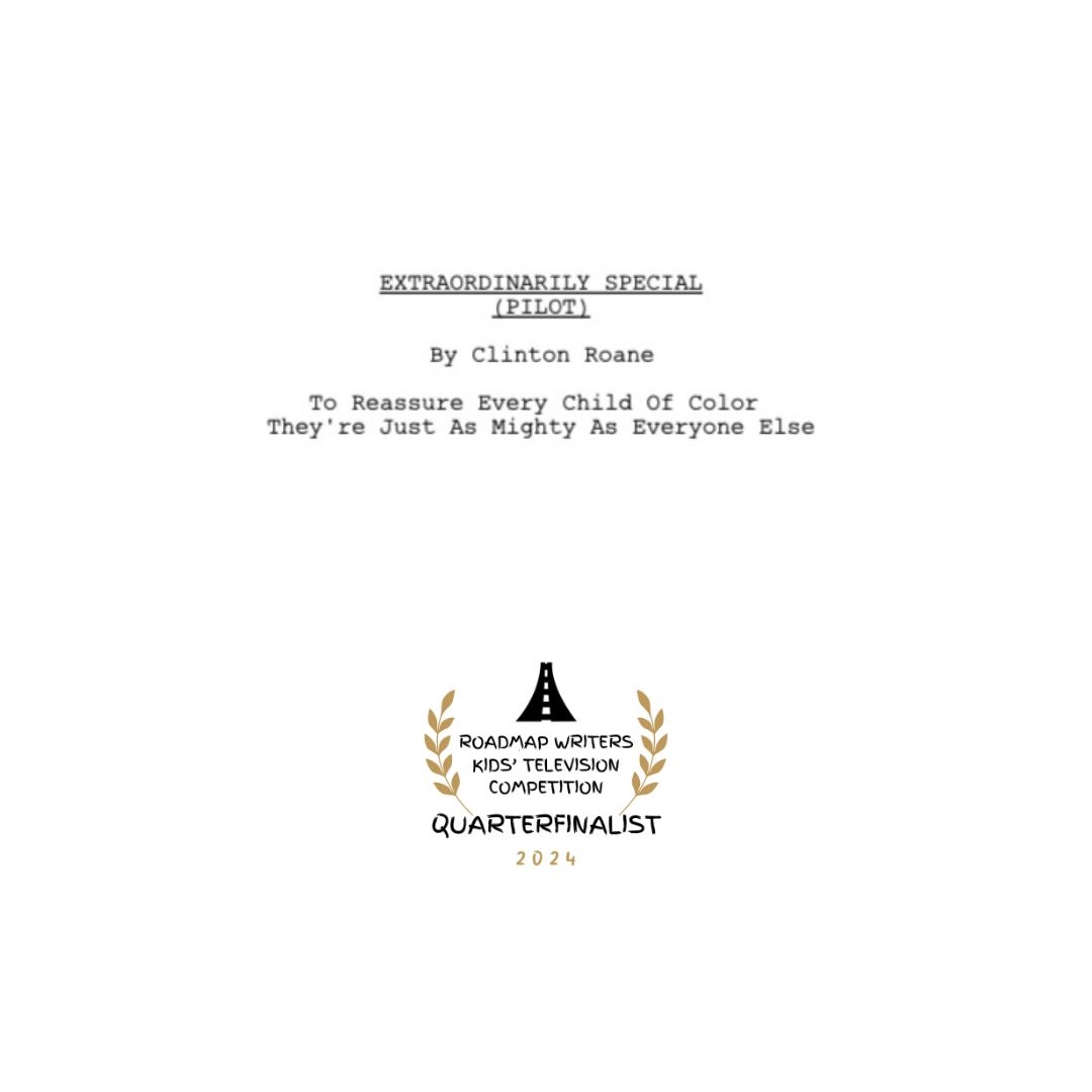 Excited to announce that my multi-cam family comedy “Extraordinarily Special” has advanced to the Quarterfinals of the <a href="/roadmapwriters/">Roadmap Writers</a> Kids’ Television Competition! #Writer #ScreenWriter #Television #Family #WritingCommunity #Storytelling