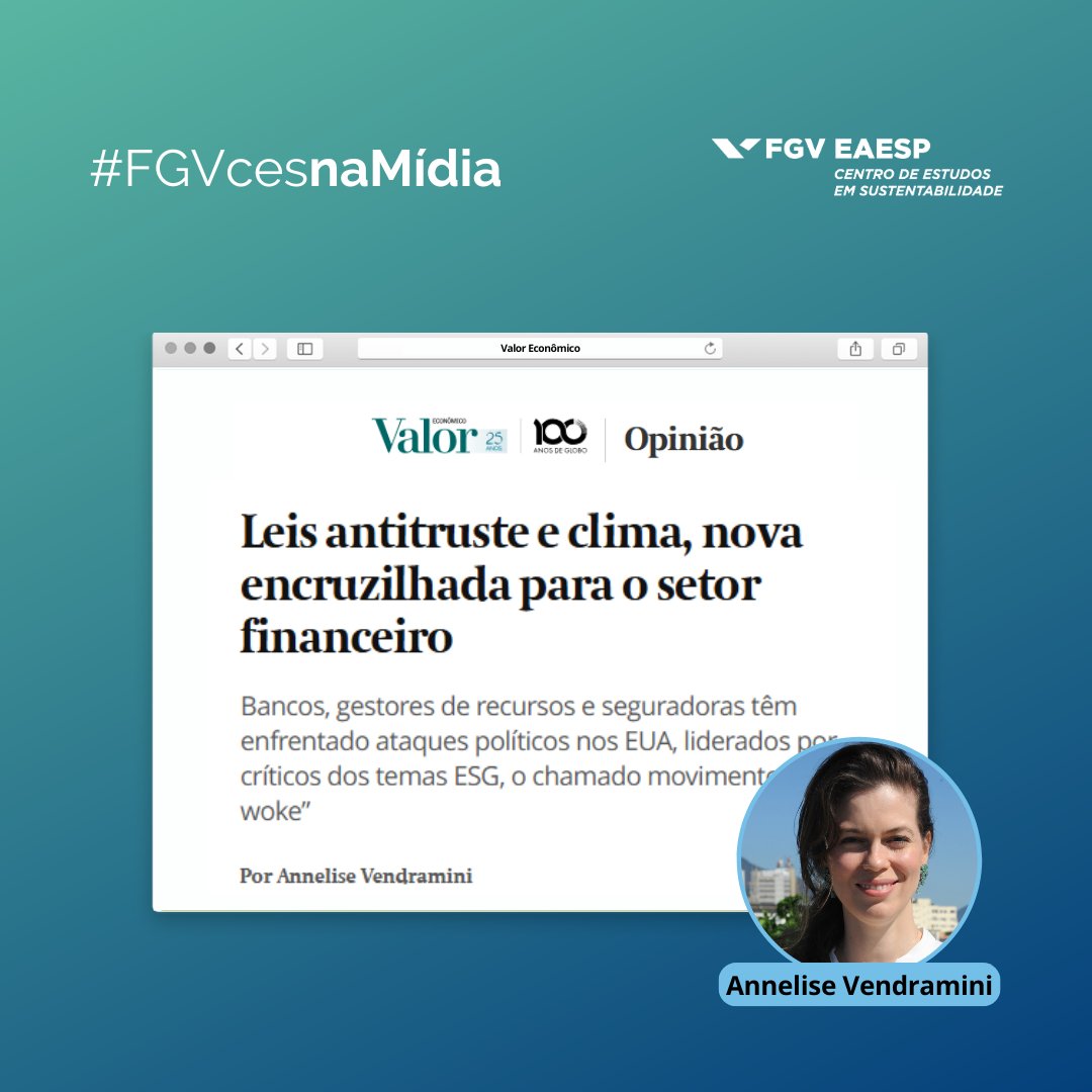 Annelise Vendramini  analisa as motivações e potenciais impactos da saída de grandes bancos, como Citigroup, Bank of America, Morgan Stanley, Wells Fargo, JP Morgan e Goldman Sachs, do Net-Zero Banking Alliance.
Leia o artigo na íntegra: bit.ly/3WqaGuQ