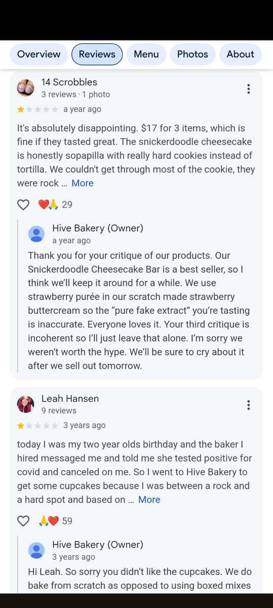 chrisgeswein's tweet photo. @libsoftiktok The way they snap back at their reviews is wild too. Check this one out 🤦🏼‍♂️🤦🏼‍♂️🤦🏼‍♂️ how a business that fires back unapologetically and remains in business is beyond me. Maybe time to leave some more bad ones and get that rating adjusted a little 😂😂 https://t.co/hw3Vx6s3SE