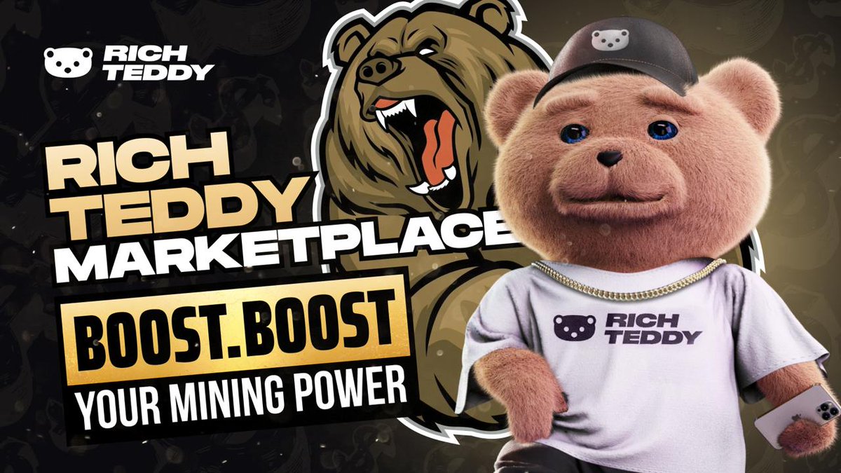 🐻 RICH TEDDY LAUNCHES A MARKETPLACE!

Get ready for new opportunities! Now you can shop for stylish apparel that not only looks amazing but also boosts your mining power.

🛒 What’s waiting for you in the marketplace?
✨ Unique clothing with bonuses
💎 Exclusive items
🎁 Even