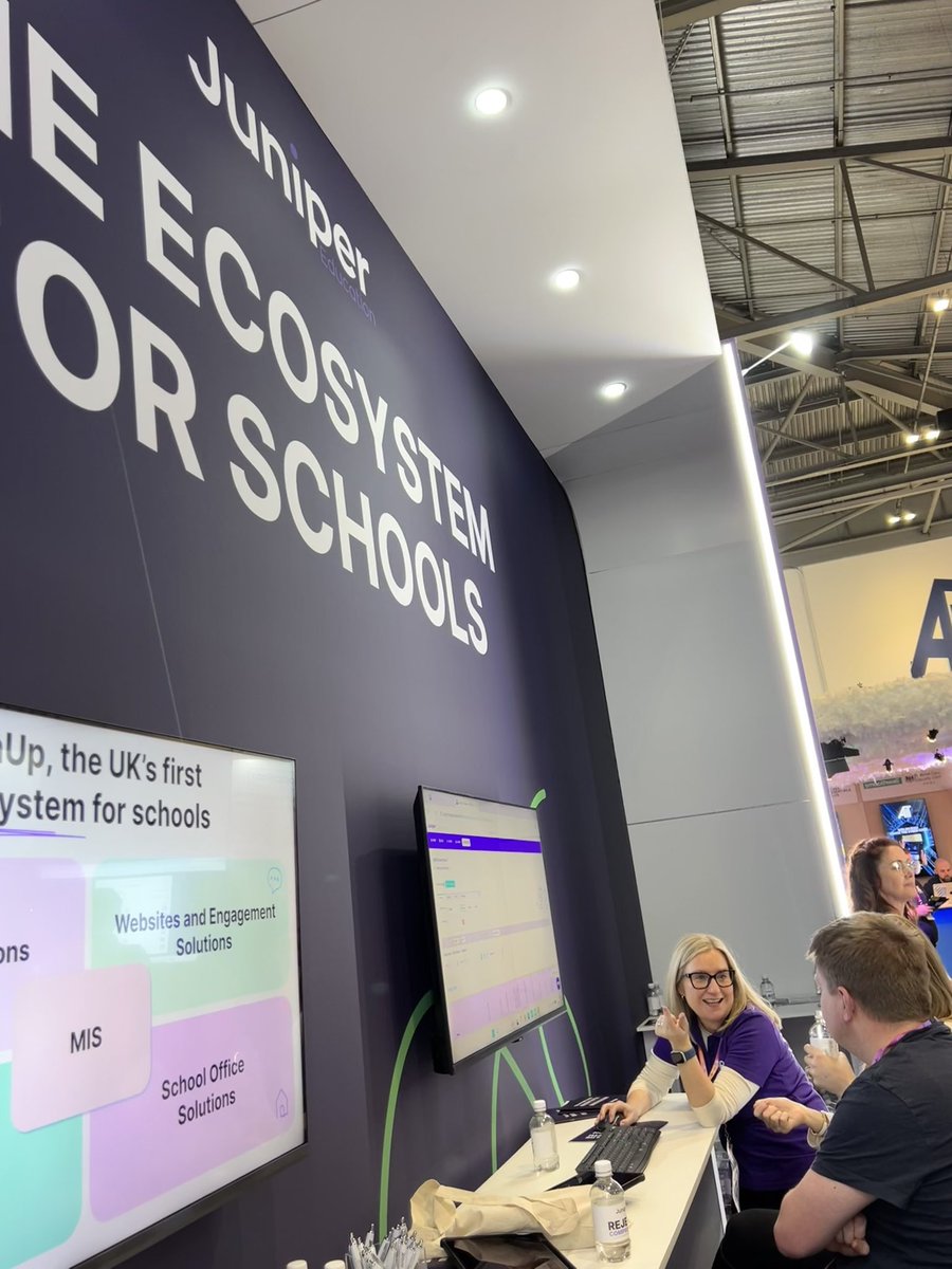 Having a great time <a href="/Bett_show/">Bett Global</a> talking all things <a href="/JuniperEd/">Juniper Education</a>. Here’s <a href="/LouiseSisra/">Louise Joseph</a> showing off how <a href="/SisraAnalytics/">Sisra Analytics @ Juniper Education</a> can help with the key focus areas such as SEND, absenteeism and behaviour in schools today. Come say hi, we’re on stand SH41🤩