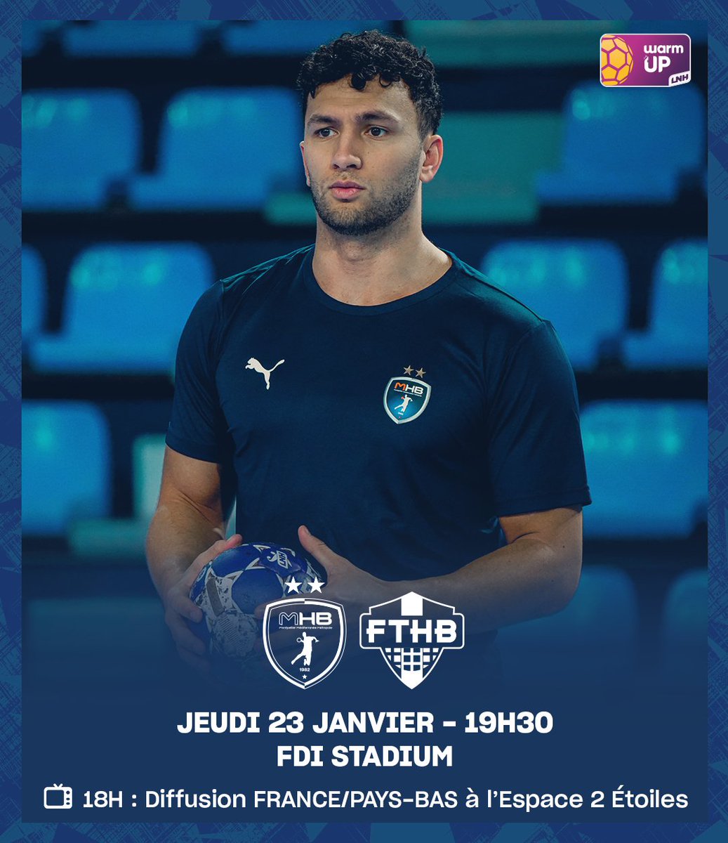 mhbofficiel's tweet photo. 𝐆𝐀𝐌𝐄𝐃𝐀𝐘 - 𝗪𝗔𝗥𝗠-𝗨𝗣 🔵⚪️
🏆 Match amical
🆚 @FTHB_Officiel
⏰ 19H30
📍 #FDISTADIUM
🎟️ Dernières places à 5€ disponibles ➡️ https://t.co/XXYosxId0v https://t.co/jR7XYGmWfa