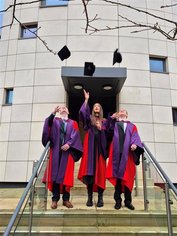 Huge congratulations to Drs Andriy Boubriak, Sam Mister &amp; Marija Radulovic our <a href="/BristolQE/">Quantum-Engineering</a> students who graduated this week.  Exciting times ahead!
