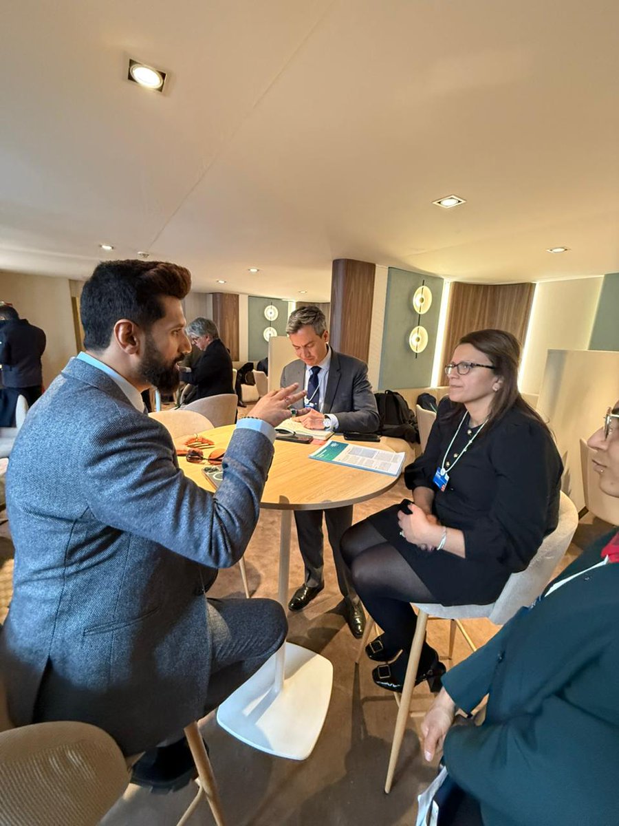 iChiragPaswan's tweet photo. Had an insightful discussion with Ms. Tania Strauss, Head of Food and Water at #WEF, on key priorities like reducing agricultural waste, ensuring food security, fostering investments, and driving technological innovation. Looking forward to strengthening collaborations with WEF on these critical issues in 2025.

आज #WEF में फूड एंड वॉटर की प्रमुख तानिया स्ट्रॉस जी से मुलाकात की और खाद्य एवं जल क्षेत्र की प्रमुख प्राथमिकताओं पर सार्थक चर्चा की। कृषि अपशिष्ट को न्यूनतम करना, खाद्य सुरक्षा सुनिश्चित करना, निवेश को प्रोत्साहित करना और तकनीकी नवाचार को बढ़ावा देना हमारी प्राथमिकताओं में शामिल हैं। 2025 में WEF के साथ सहयोग को और सुदृढ़ करने की संभावनाओं पर भी विचार किया।

#WEF2025 #IndiaAtWefDavos2025
