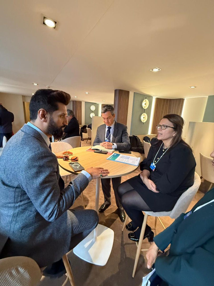 iChiragPaswan's tweet photo. Had an insightful discussion with Ms. Tania Strauss, Head of Food and Water at #WEF, on key priorities like reducing agricultural waste, ensuring food security, fostering investments, and driving technological innovation. Looking forward to strengthening collaborations with WEF on these critical issues in 2025.

आज #WEF में फूड एंड वॉटर की प्रमुख तानिया स्ट्रॉस जी से मुलाकात की और खाद्य एवं जल क्षेत्र की प्रमुख प्राथमिकताओं पर सार्थक चर्चा की। कृषि अपशिष्ट को न्यूनतम करना, खाद्य सुरक्षा सुनिश्चित करना, निवेश को प्रोत्साहित करना और तकनीकी नवाचार को बढ़ावा देना हमारी प्राथमिकताओं में शामिल हैं। 2025 में WEF के साथ सहयोग को और सुदृढ़ करने की संभावनाओं पर भी विचार किया।

#WEF2025 #IndiaAtWefDavos2025
