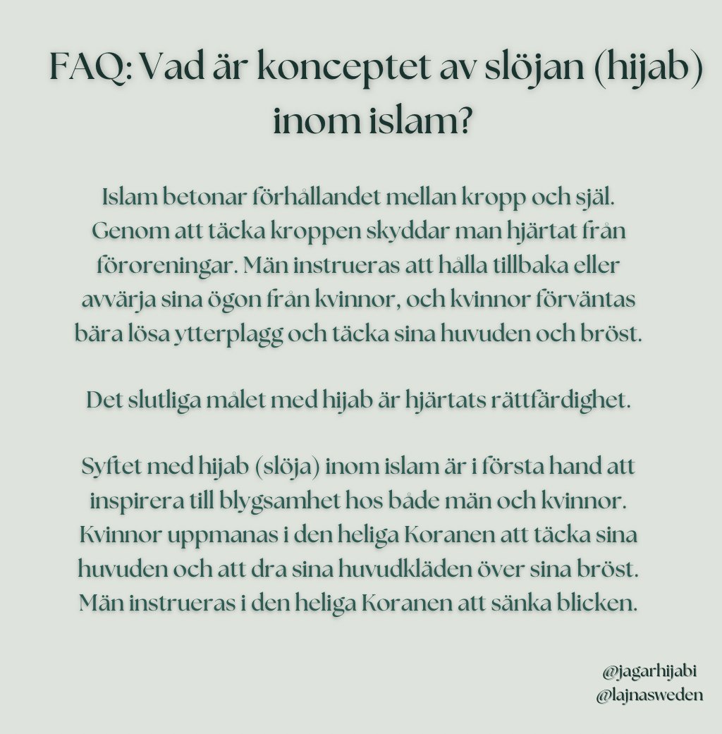 JagArHijabi's tweet photo. Vad är konceptet av slöjan inom islam? #jagarhijabi https://t.co/3fyH8BRU2l