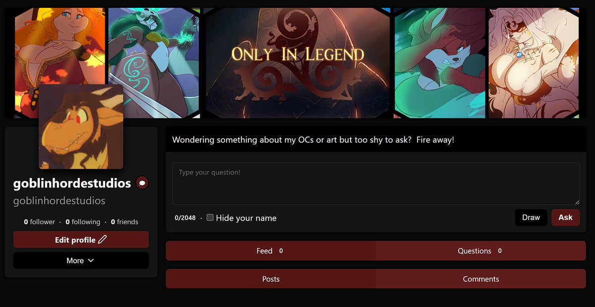 I made a Neosprings account where you can ask me anonymous questions, its an alternative for Curious Cat and Retrospring neospring.org/@goblinhordest…