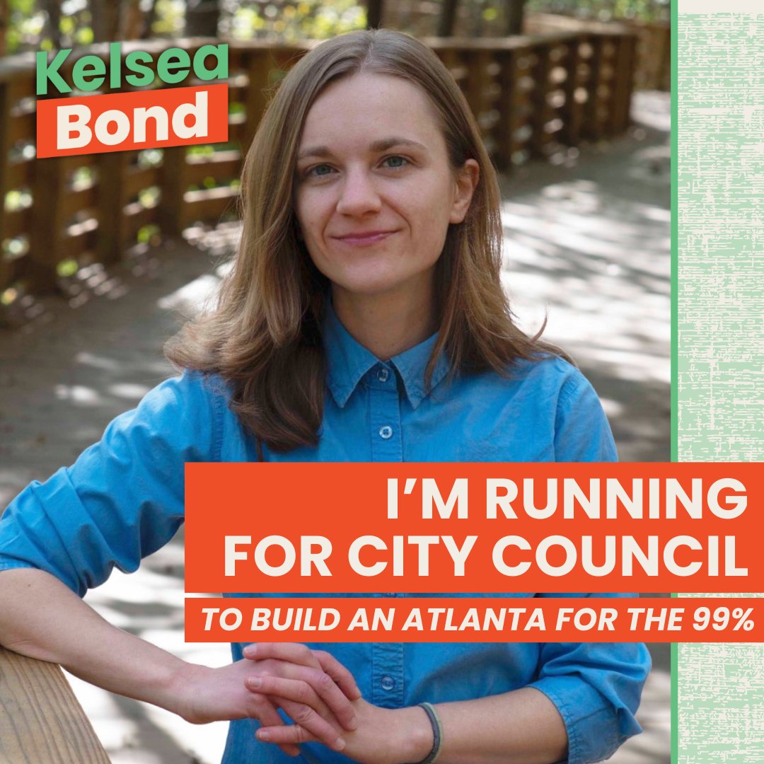 Today, I'm officially announcing my candidacy for Atlanta City Council, District 2. I’m running to create affordable housing, expand public transit, and build an Atlanta that works for all of us — not just the 1%.