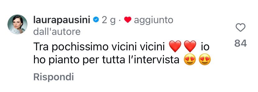 Laumar95926841's tweet photo. @LauraPausini @Lauretta_4u Laura questa tua risposta a Luca è un indizio?!? ♥️🥰 https://t.co/EaLqC1CEh3